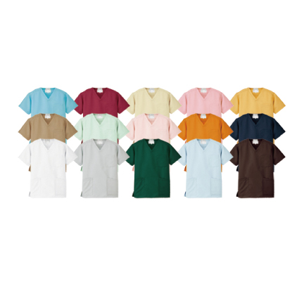 綾織り素材
伸縮性に富んだ綾織り素材を使用したスクラブ。