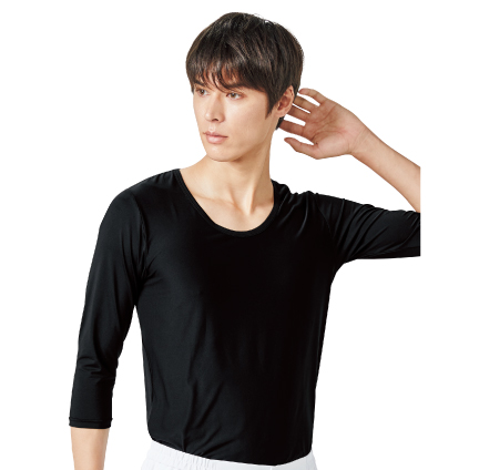 素材は人気の9001と同じ
レディスカットソー(7.5分袖)9001と同じ素材のメンズのインナー