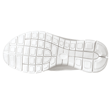 滑りにくい特別ソール
どんなシーンの床でもすべりにくい特別ソール。
かかと部分の内部には衝撃吸収材を装備。