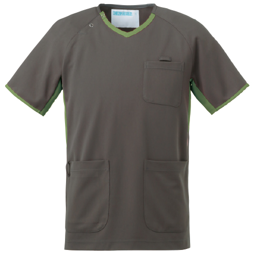 グレー×カーキ